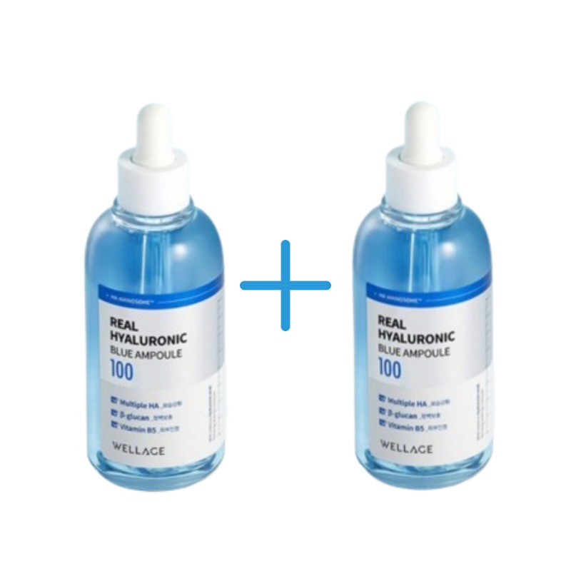 リアル ヒアルロニック ブルー アンプル100ml2個[웰라쥬 리얼 히알루로닉 블루 앰플, 100ml, 2개]