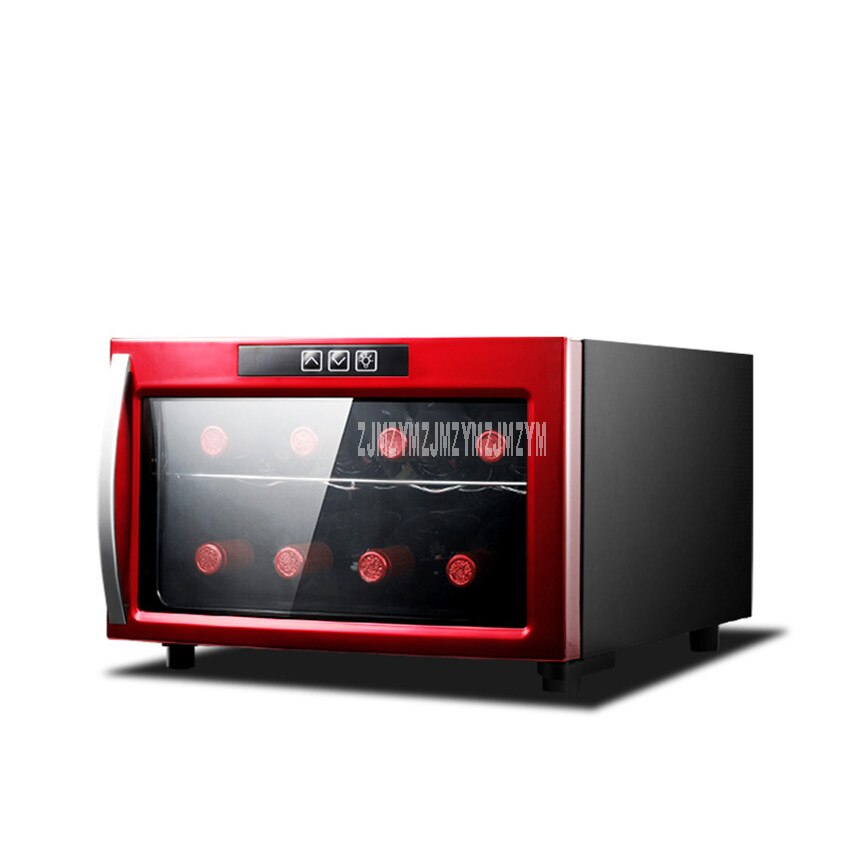 23L 2 層ミニ赤ワイン冷蔵庫 空冷ポータブル電気シガー茶サーモスタット冷蔵ワインキャビネット 美容品を保存する