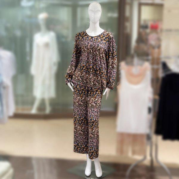 女性モーダルスパン小花柄イージーウェアSET (WPA377WSWP)_s