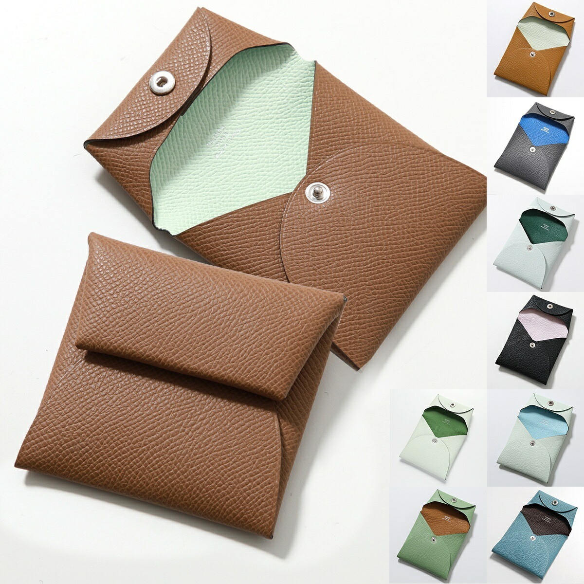 HERMES エルメス コインケース BASTIA VERSO バスティア ヴェルソ 078357CK 078479CK 078477CK エプソン シェーブル バイカラー 小銭入れ SV