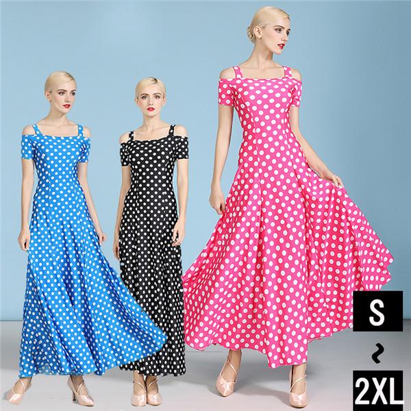 【1～3日で出荷】社交ダンス ワルツダンス スタンダードドレス 練習着 ダンス発表会 社交ダンス衣装 モダンドレス 大きい裾 ドレス 演出用 競技着