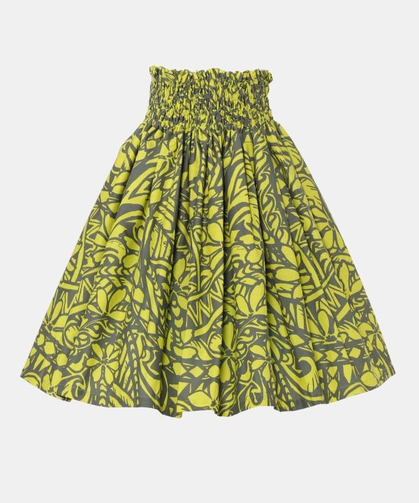 【既製品】【既製品】シングルパウ73CM丈 ポリネシアンタパ／グリーン系