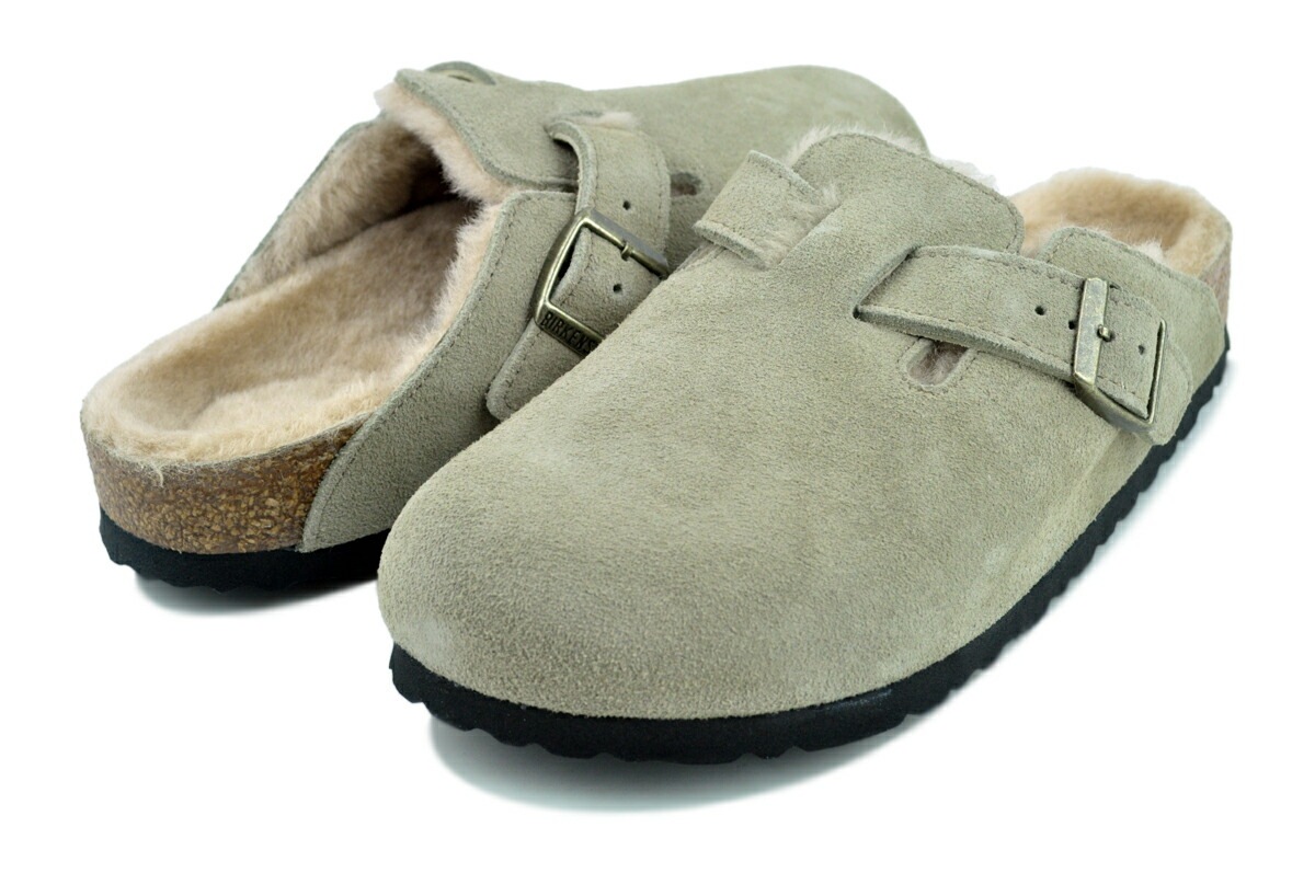 ボストン シアリング ナロー ナローフィット トープ レディース サンダル ミュール スエードレザー ブラック クロッグ 1028299