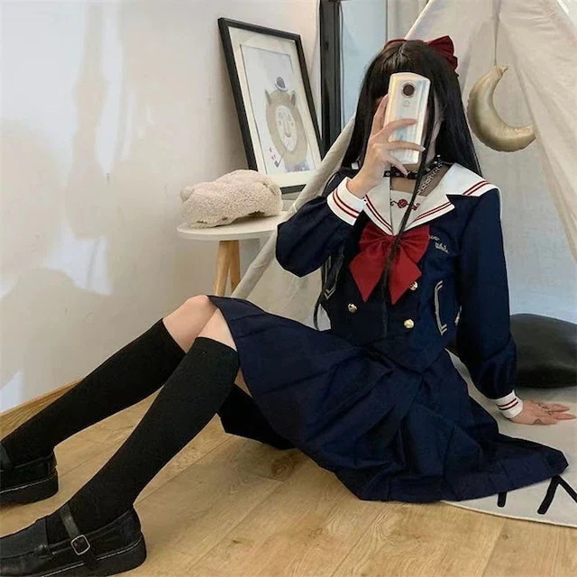 【急速出荷!】制服 上下セット フォーマル 3点セット レディース ネイビー 中学生 高校生 卒業式 入学式 コスプレ