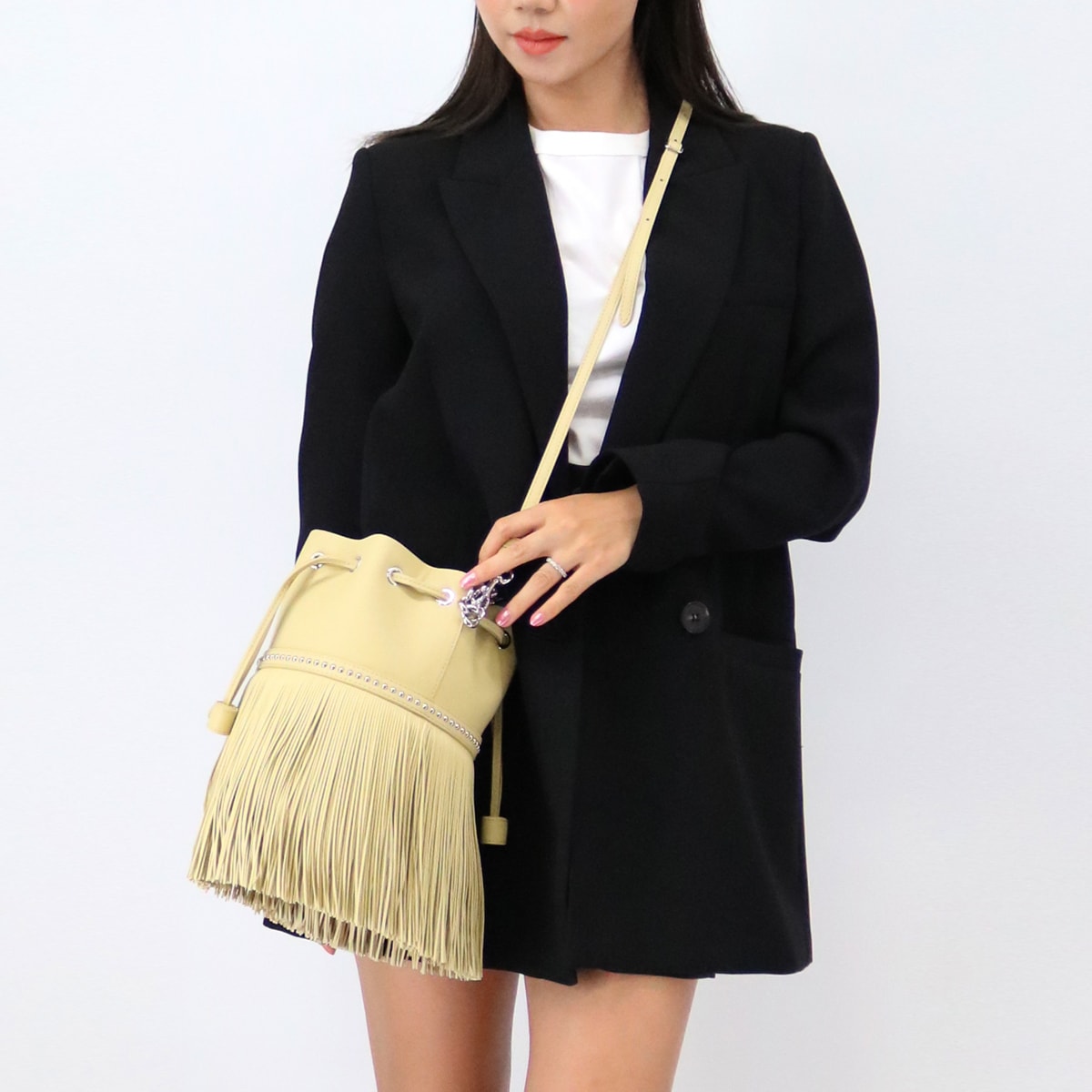 LMDC-1XX-SCNP MEDIUM FRINGE CARNIVAL WITH STUDS MBC-504S YELLOW