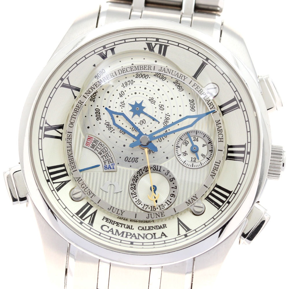 シチズン CITIZEN CTR57-0981/6704-T007881 カンパノラ 408 パーペチュアルカレンダー クォーツ メンズ 箱・保証書付き_913608【中古】