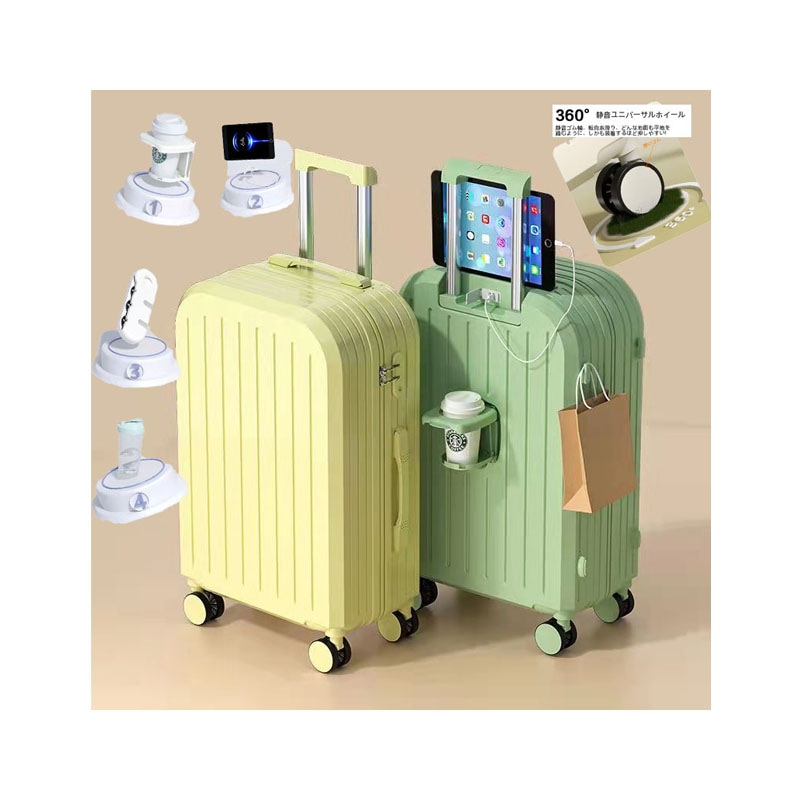 大容量スーツケースUSB充電可能モーター内持ち運びスーツケース軽量ins人気TSAロックショートトラベラーカップホルダー付きR角保護5日以内出荷です