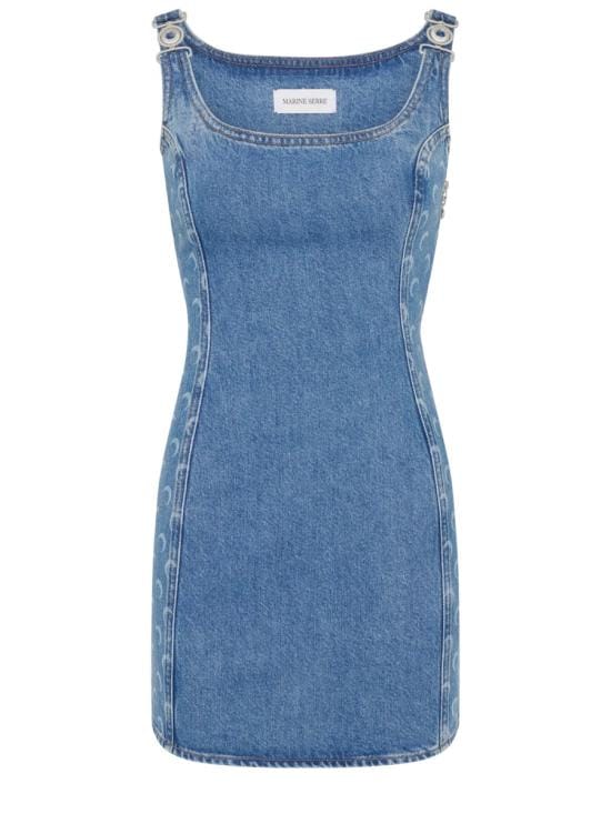 MARINE SERRE Women Dresses WDR403A CDEN0002BL05 BLUE