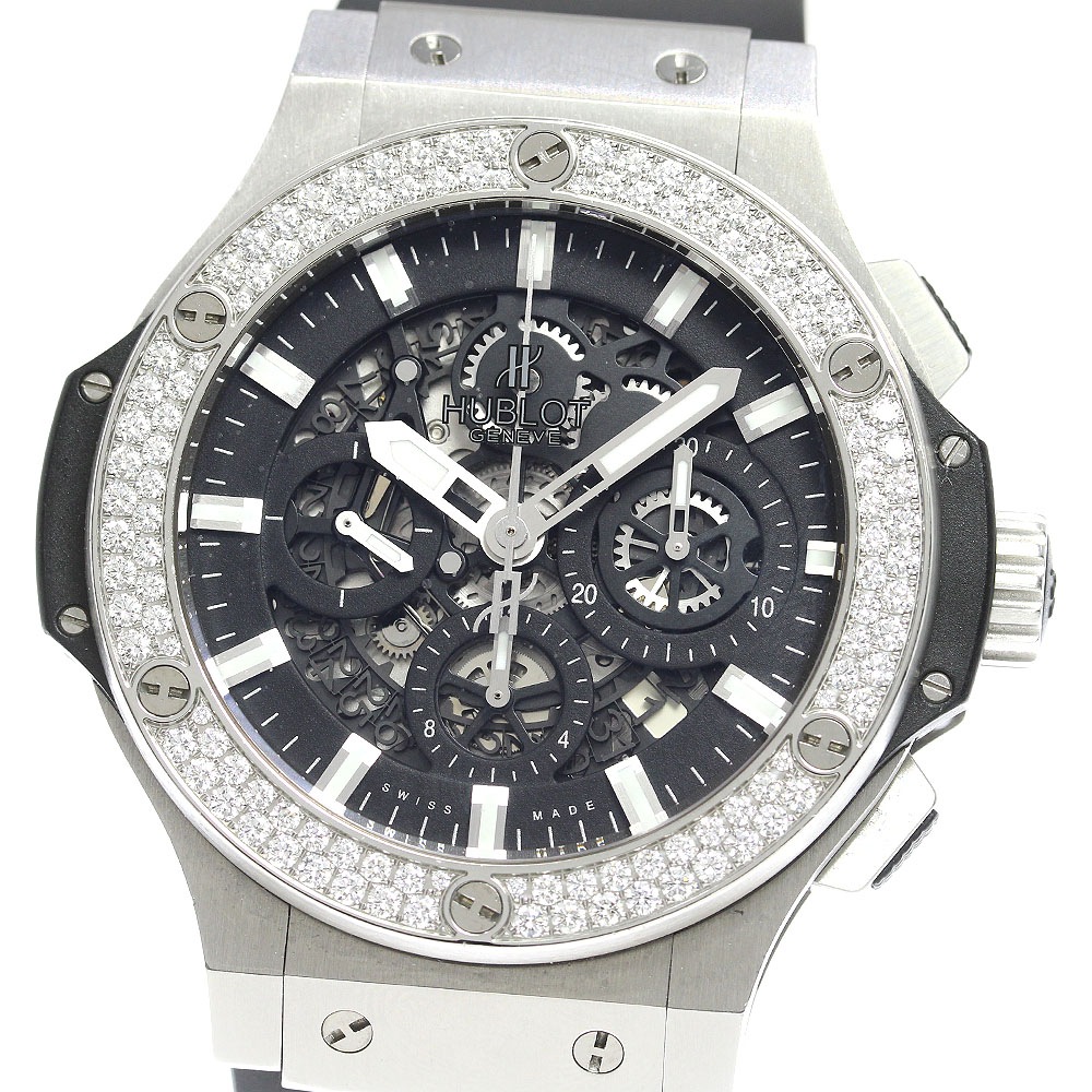 ウブロ HUBLOT 311.SX.1170.GR.1104 ビッグバン アエロバン クロノグラフ ダイヤベゼル 自動巻き メンズ _804077【中古】