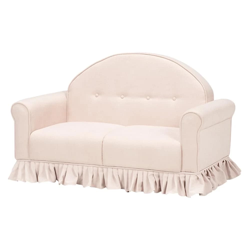 萩原 ソファ ピンクベージュ ラッフル2P-PB