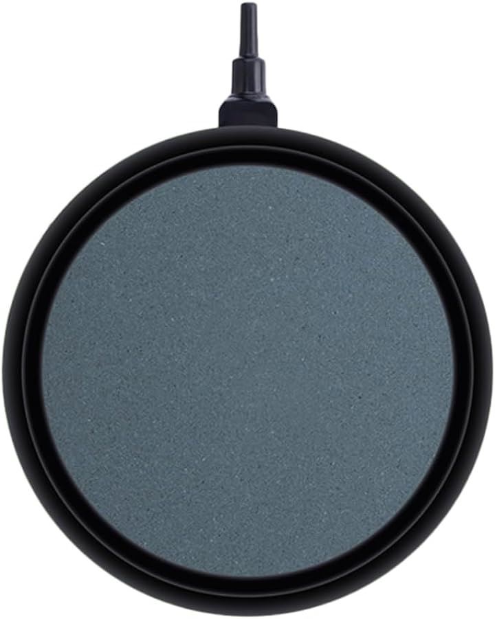 エアストーン エアーストーン 10cm 丸 小型 細かい泡 ぶくぶく 水槽 酸素供給 アクアリウム メダカ 金魚 空気石 気泡ストーン( ブラック, 8個セット)