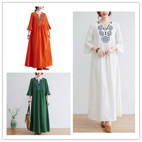 中央アジア女性伝統的な柄ワンピースロシア民族衣装服礼服イベント舞台演出少数民族衣装風騎馬民族伝統的魅力的豪華刺繍可愛い民族ドレス