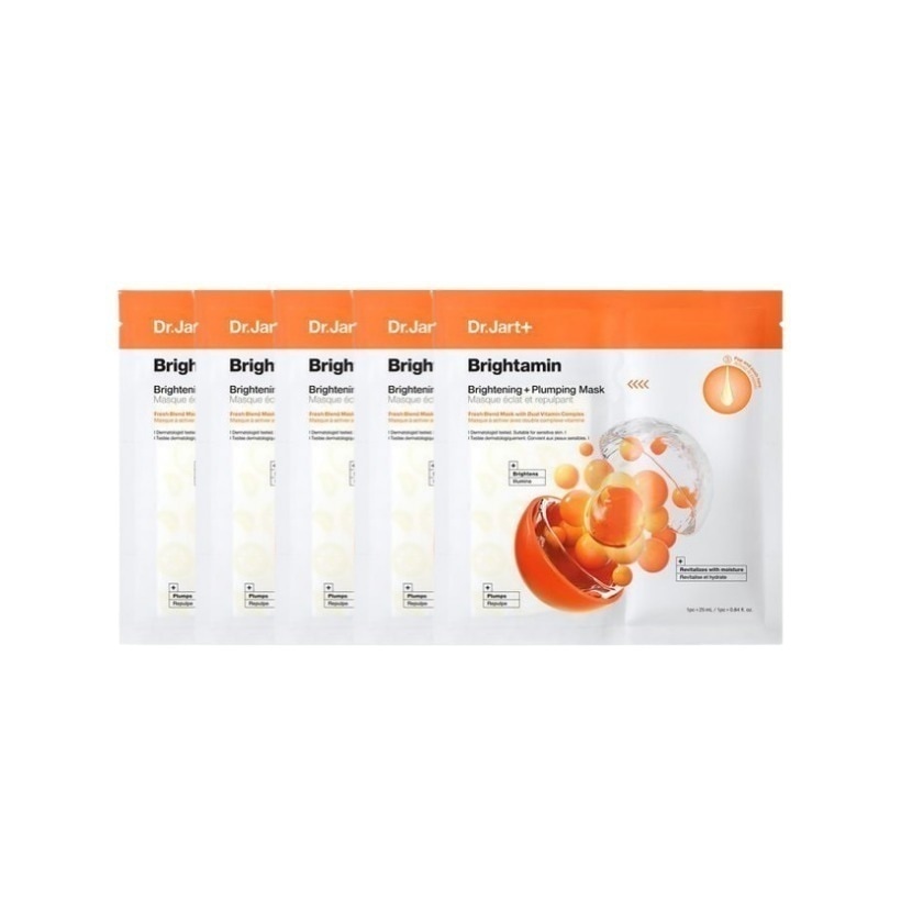 [25SS/New]ブライタミン ブライトニング プランピング マスク 5枚 #99%純粋ビタミンC+ナイアシンアミド 4,920円