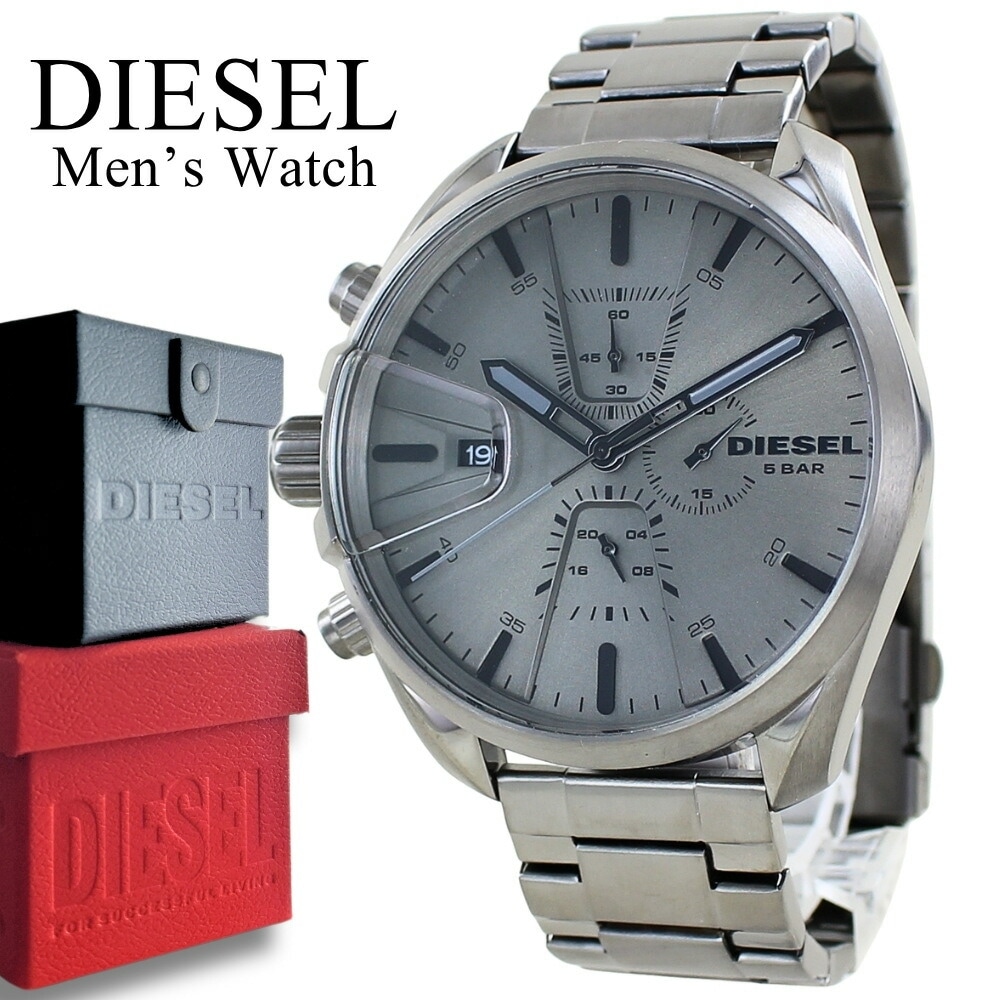 DEISEL ディーゼル 時計 メンズ 男性用 腕時計 S9 CHRONO M47mm 防水 クロノグラフ ガンメタル グレー ブレスレット DZ4484 クリスマス プレゼント ランキング お祝い