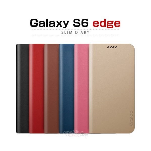 araree Galaxy S6 edge Slim Diary ブラウン