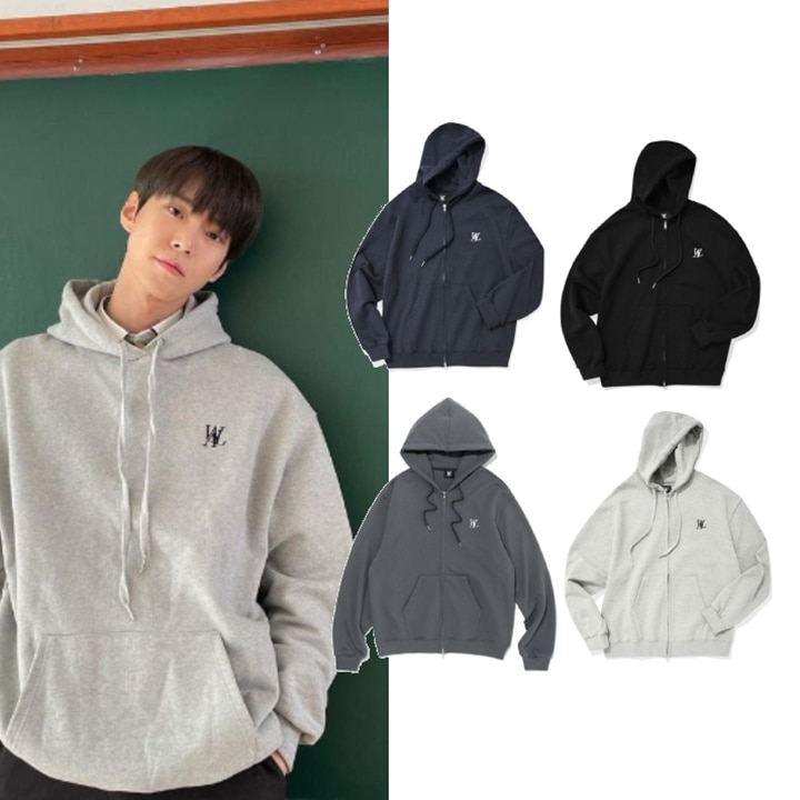 [NCTドヨン着用]Signature hood zip-up 4Colors