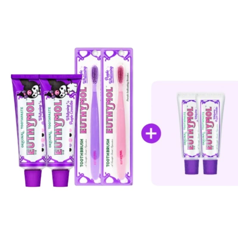 [新作]パープルコレクター クロミ 歯磨き粉 106g*2個+歯ブラシ*2本(ランダム)+歯磨き粉 20g*2個 #sanrio