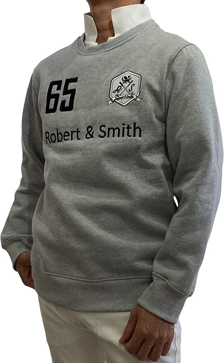 ロバートアンドスミス トレーナー メンズ 街着 室内着 スポーツ M( グレー, M Big)