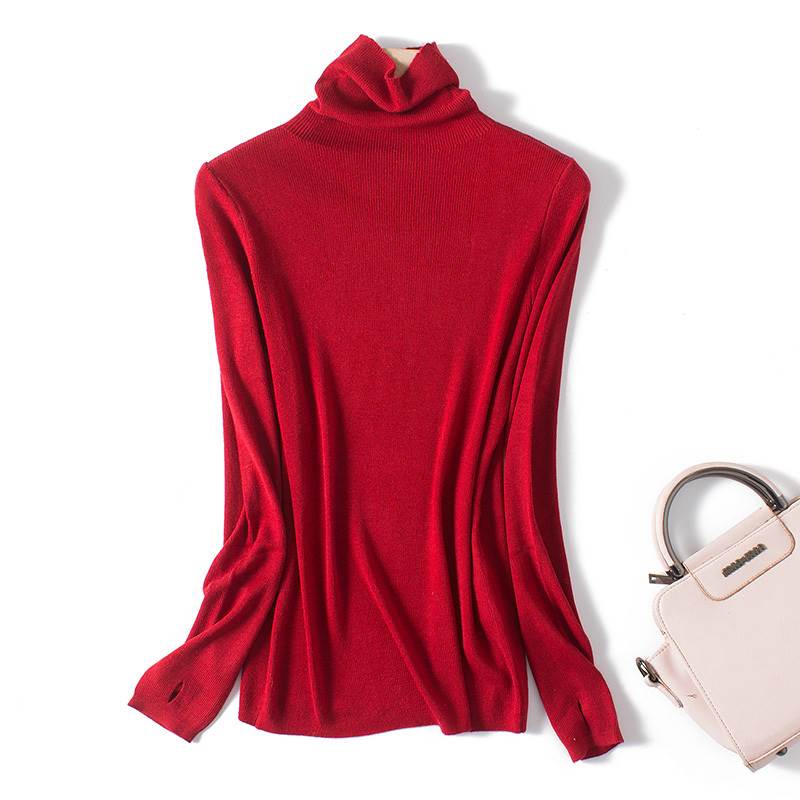 トップス 袖あり 長袖 ハイネック タートルネック フィンガーホール タイト 細身 リブニット 伸縮性 ニット かわいい 大人可愛い きれいめ シンプル カジュアル 大人 上品 おしゃれ かっこいい