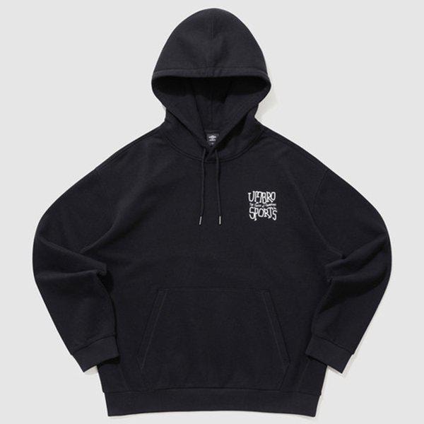 ニューレタリング グラフィック 起毛 フード付き UP423CHDN8 BLK