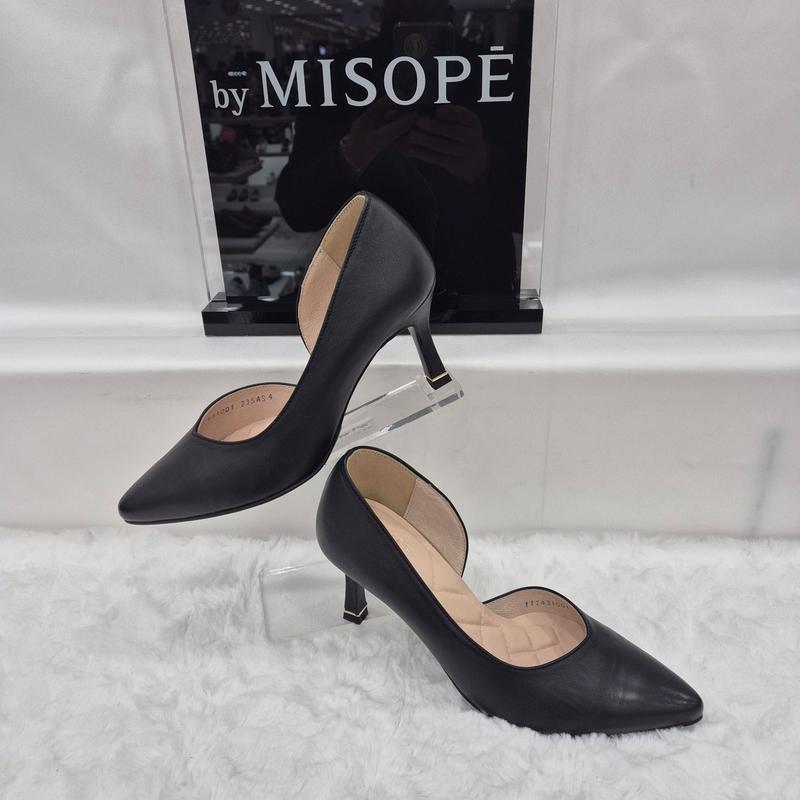 By 女性 サイドオープン パンプス 112HT431DS001 BLACK 1 JJ