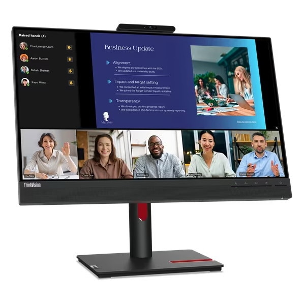 63D8MAR3JP ThinkVision T24v-30 （23.8型/19201080/アナログ(mini D-Sub 15PIN) x1DisplayPort x1HDMI x1/黒）