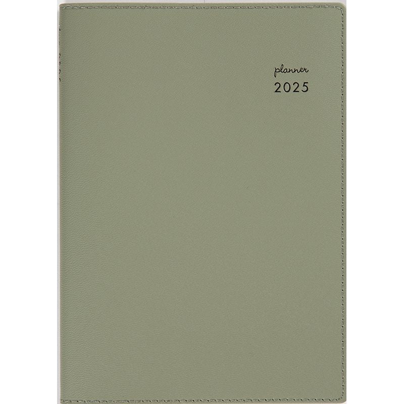 （まとめ買い）高橋書店 2025年 手帳 No.364 リラクレール 4 B6判 月間ブロック式 セージ [x3]