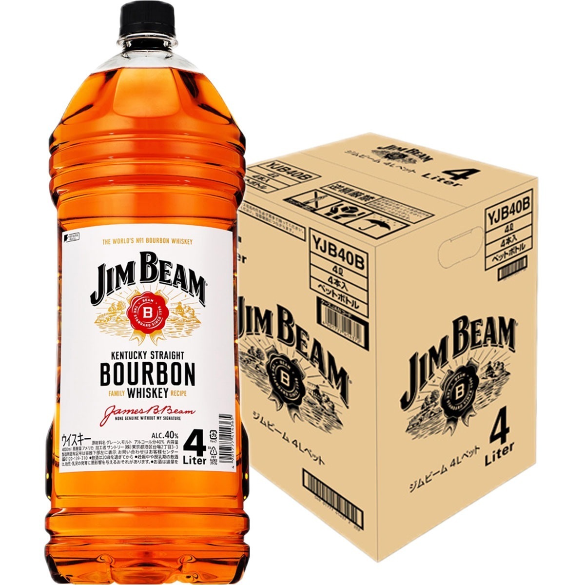 サントリー ジムビーム ペット 4000ml 4L×4本