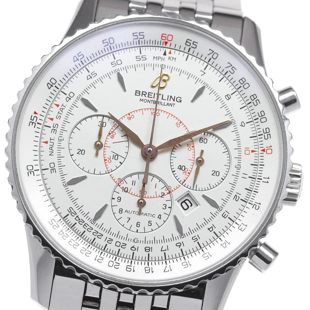 ブライトリング BREITLING A41370 ナビタイマー モンブリラン クロノグラフ 自動巻き メンズ 保証書付き_861472【中古】