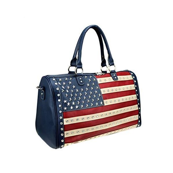 Montana West American Pride Flag Travel Duffle Bags Large Sport Gym Bag For Women Men Navy US-04-511