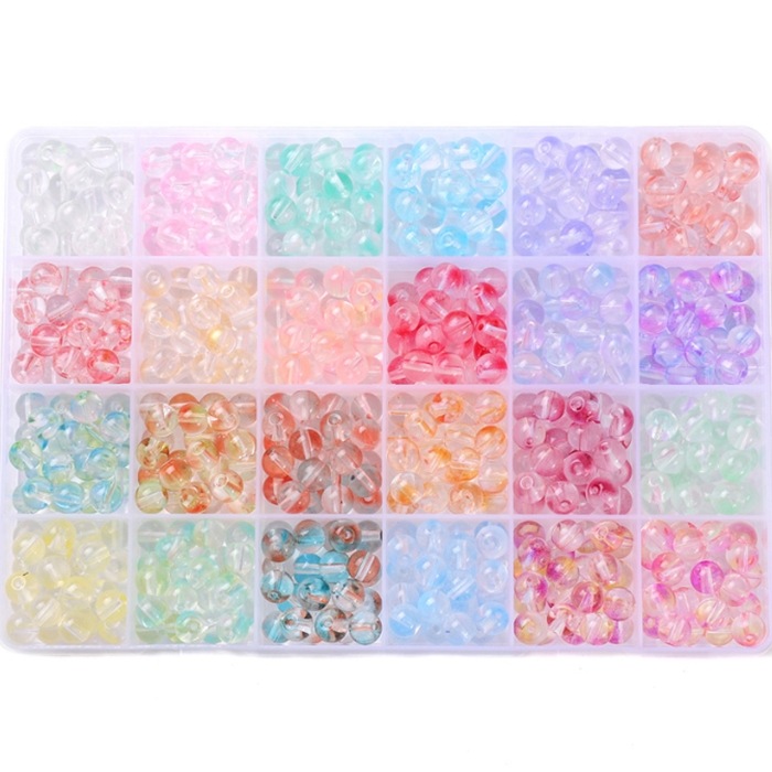 アロデ 透明 半透明 玉 工芸 セット, TYPE 09, 1セット