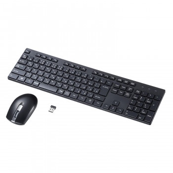 サンワサプライ 静音マウス付ワイヤレスキーボード SKB-WL39SETBK