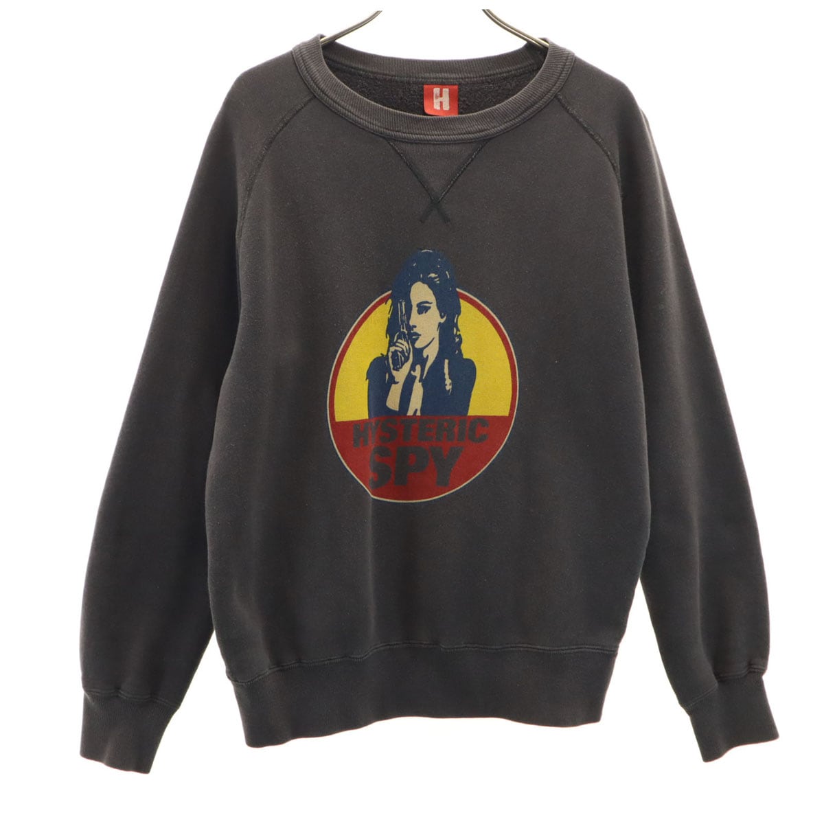 HYSTERIC ヒステリック 長袖 スウェット トレーナー F グレー系 SPY 裏起毛 レディース 古着