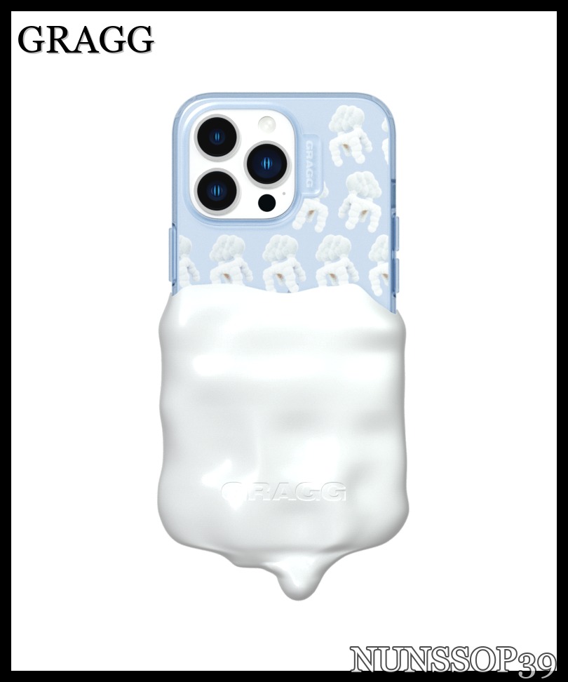 GRAGG DOUBLE LAYERS CASE-CLEAR BLUE/IVORY