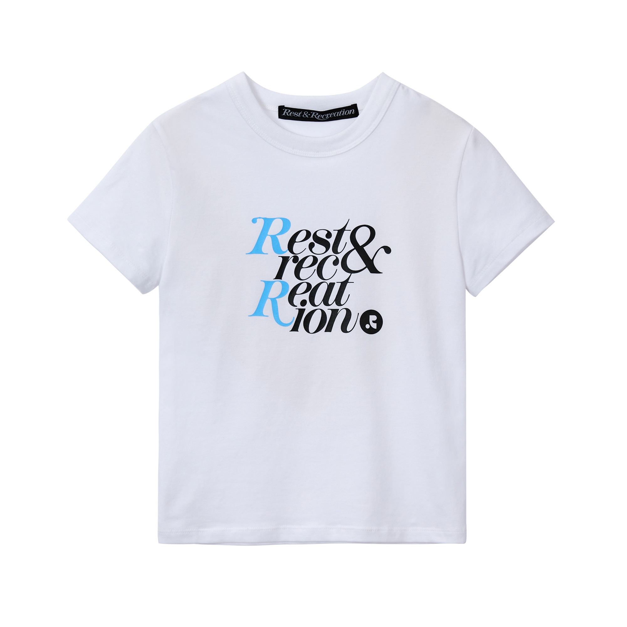 【REST & RECREATION】 RR LOGO CROP TOP : WHITE 8,620円