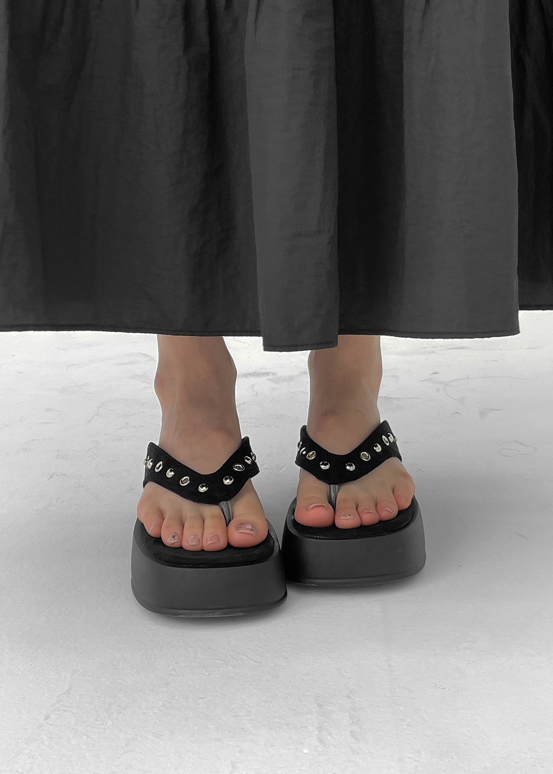 シーフツーウェイプラットフォーム折りたたみミドルブーツ