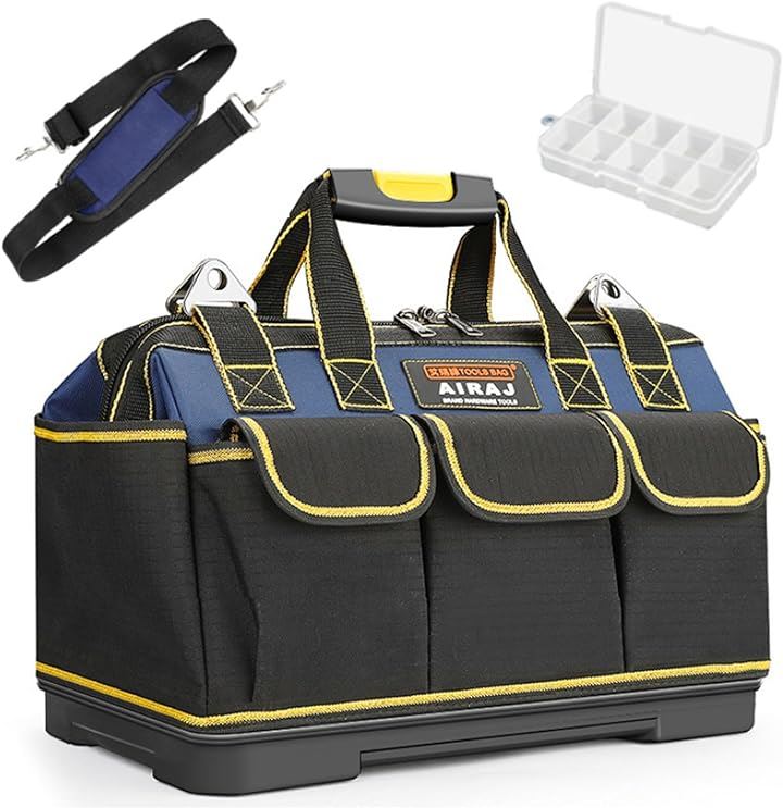 ツールボックス 大容量 工具箱 ツールバッグ 大型 持ち運べる 16ポケット 防水 肩掛けベルト付 車載用 23インチ:50x28x33cm( 23インチ:50x28x33cm)