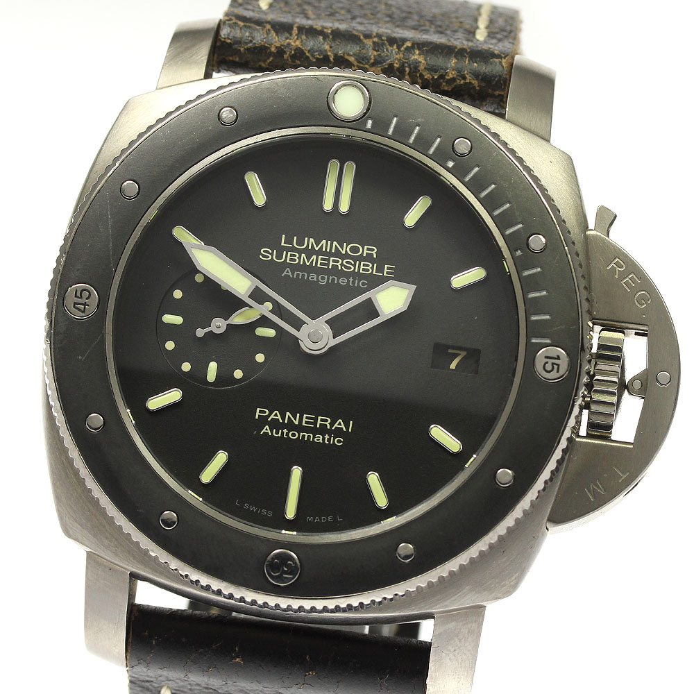 パネライ PANERAI PAM00389 ルミノール1950 サブマーシブル アマグネティック3デイズ チタニオ 自動巻き メンズ 箱・保証書付き_811240【中古】 387,360円