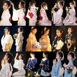 20色 和服 レディー スーツ 伝統 かわいい神明の少女 着物 セット