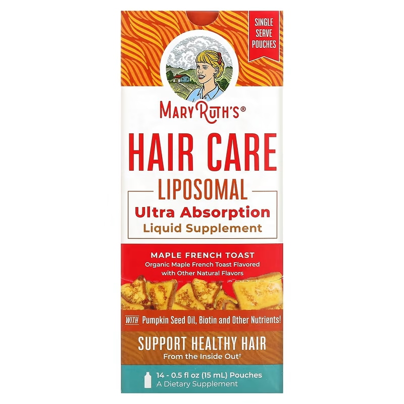 MaryRuths ヘアケアリポソーム メープルフレンチトースト 14袋 各15ml（0.5液量オンス）