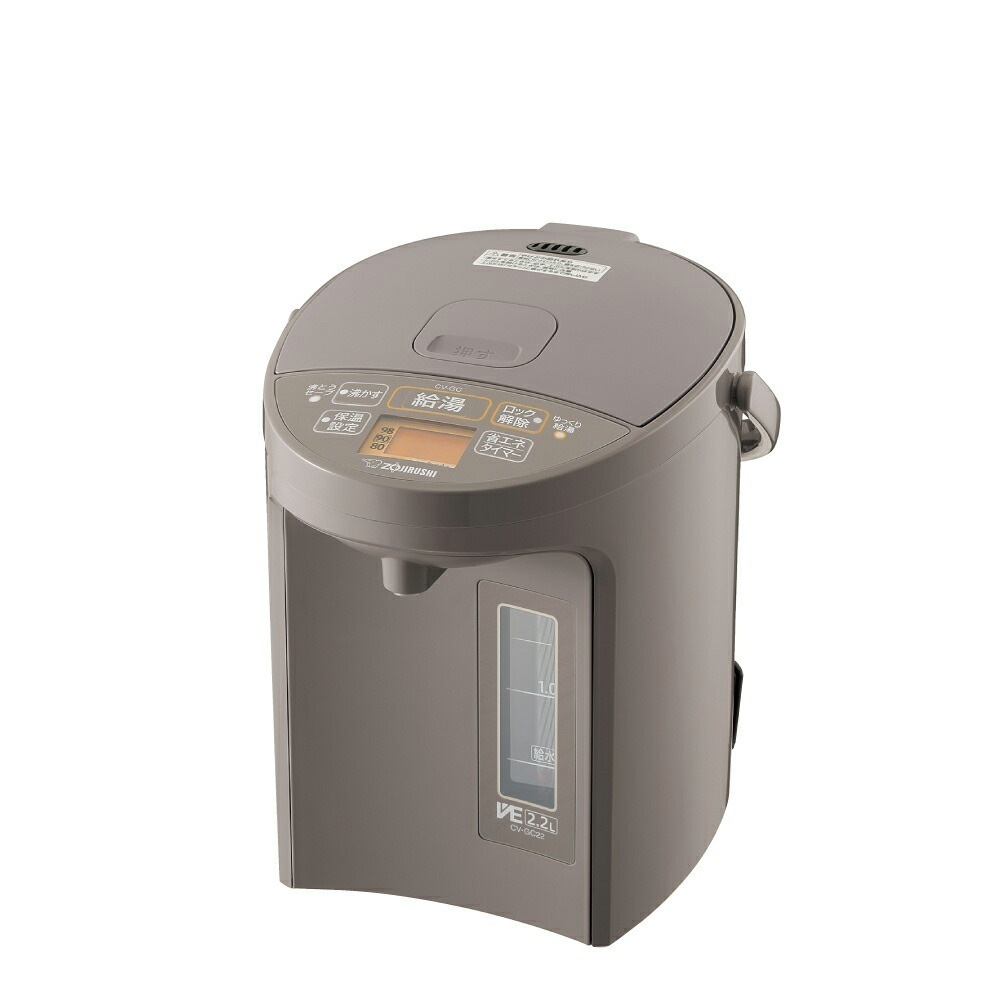 ZOJIRUSHI 魔法瓶 ポット ブラウン 保温 省エネ 象印マホービン VE電気まほうびん 優湯生 2.2L CV-GC22-TL