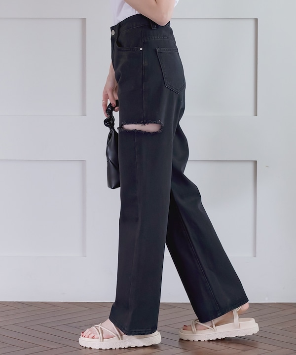 グレンマーティンス  サイドスリットワイドデニム32サイズ GLEN MARTENS サイドスリットワイドデニム 32 - メルカリ