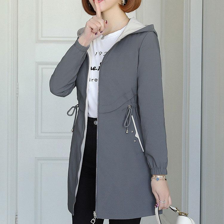 人気沸騰 レディースコート　チェスターコート　女性　スプリングコート　トレンチコート　ミドル丈 フード付き 両面式 春 秋　ジャケット　アウター　通勤