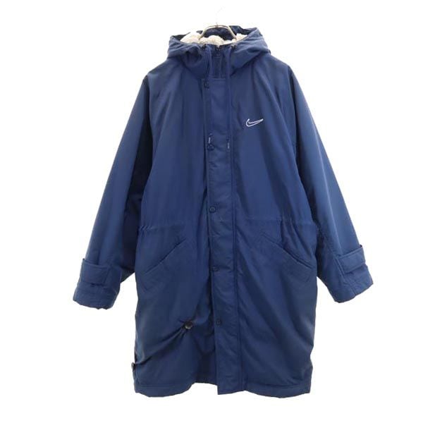 90s 00s 白タグ オールド ベンチコート M ブルー系 スポーツ メンズ