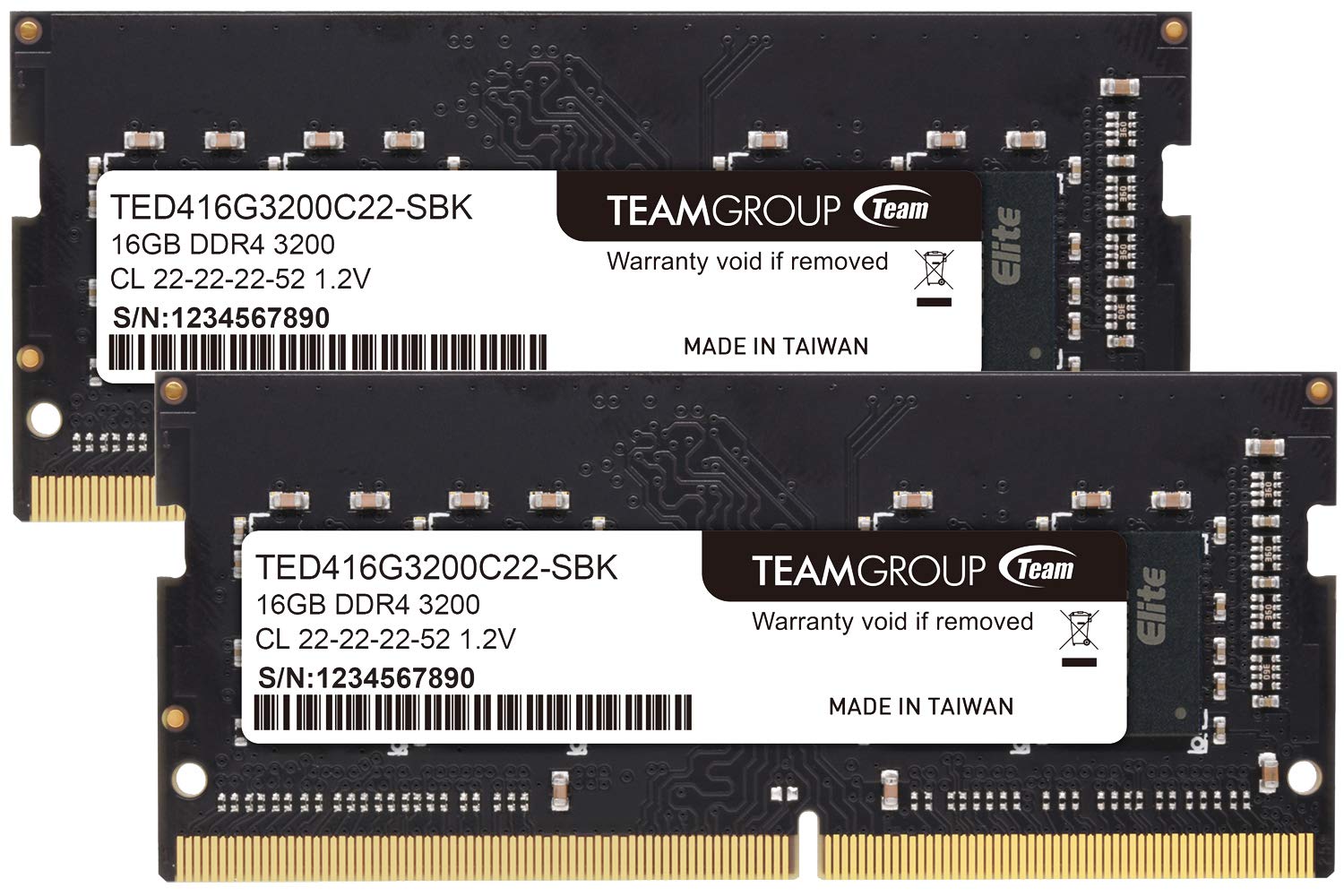Team ノートPC用メモリ SO-DIMM DDR4 3200MHz PC4-25600 16GBx2枚組 32GBkit 日本国内無期限正規保証