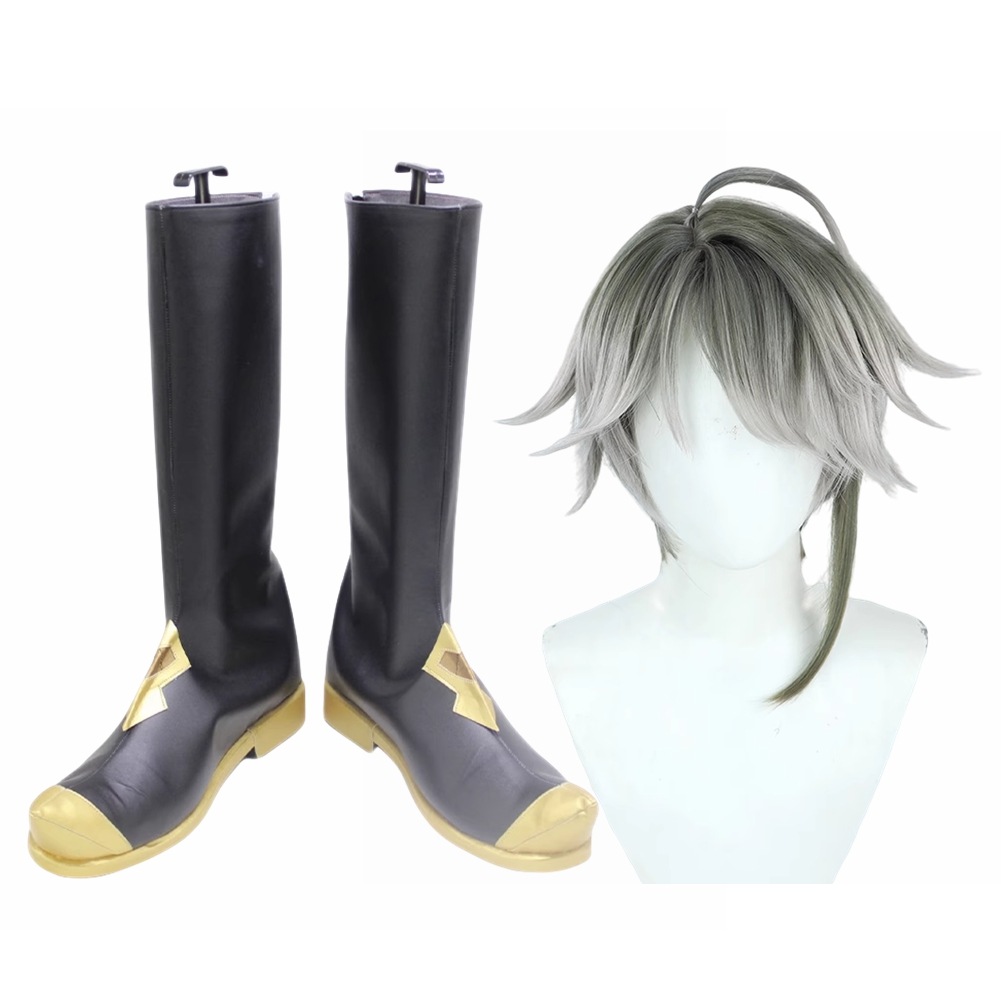アルハイゼン コスプレ靴 ブーツ ウィッグ付き コスプレ 演出服 アニメ 祭り ハロウィン クリスマス 学園祭 文化祭 仮装