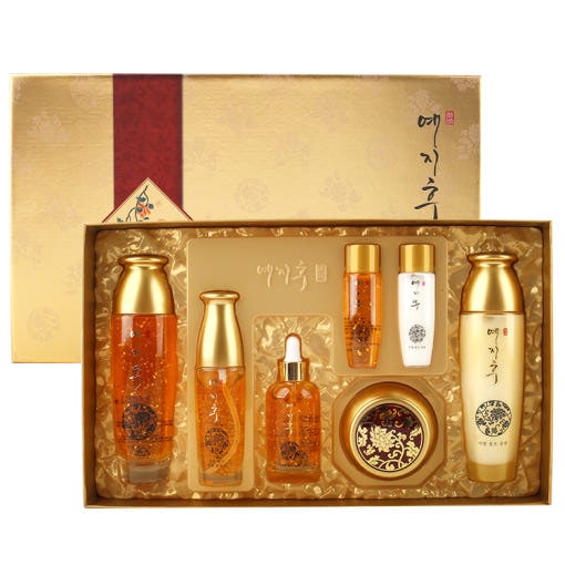 [公式/正規品] イェジフ 自明 ゴールド 5種セット 純度99.9% スキン+トナー+エッセンス+栄養クリーム+アンプル