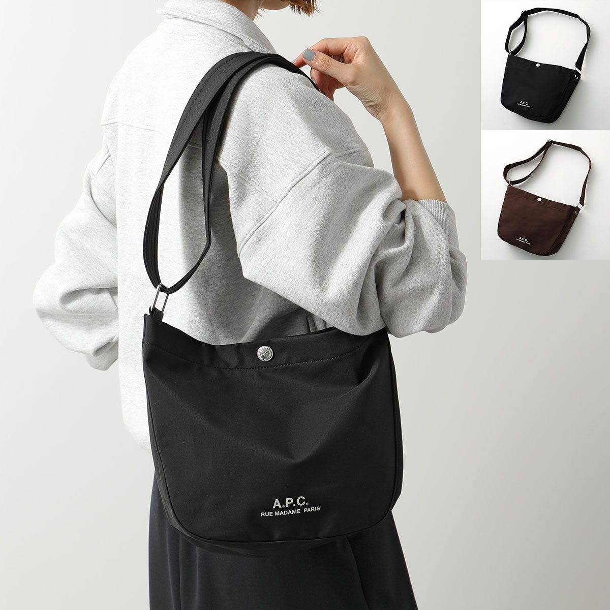 APC A.P.C. アーペーセー ショルダーバッグ besace journal small ベサス ジャーナル スモール M67010 PSAKR レディース 弱撥水 鞄 カラー2色