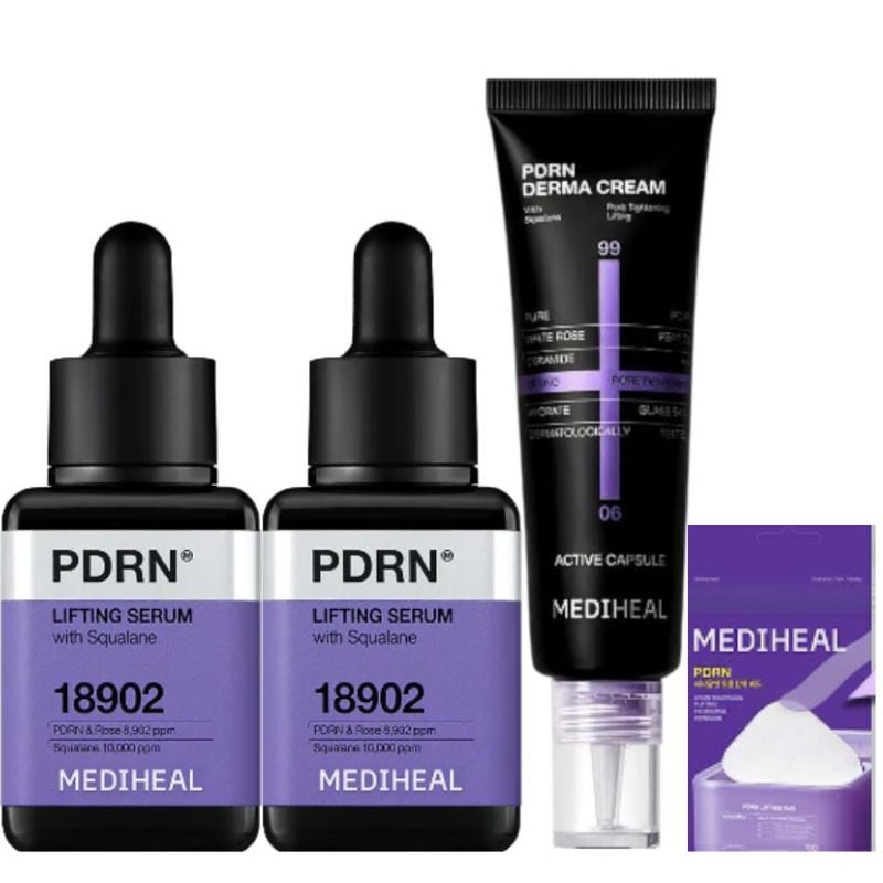 PDRN 毛穴・弾力 セラム 40ml2個 + 毛穴・弾力 ダーマクリーム 50ml1 個 + PDRNパッド10枚 贈呈 企画セット 限定数量