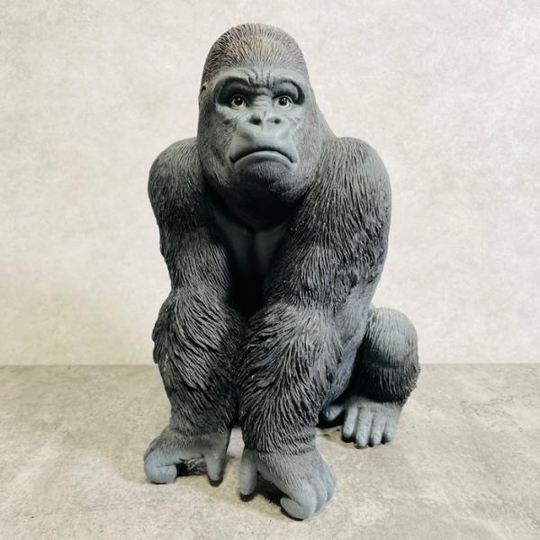 かわいい 置物 シンプル黒ゴリラ 動物 おしゃれ 玄関 贈り物 可愛い インテリア ガーデンオーナメント